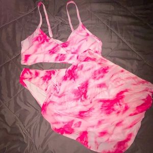 SHEIN Tye Dye Bikini With Sarong